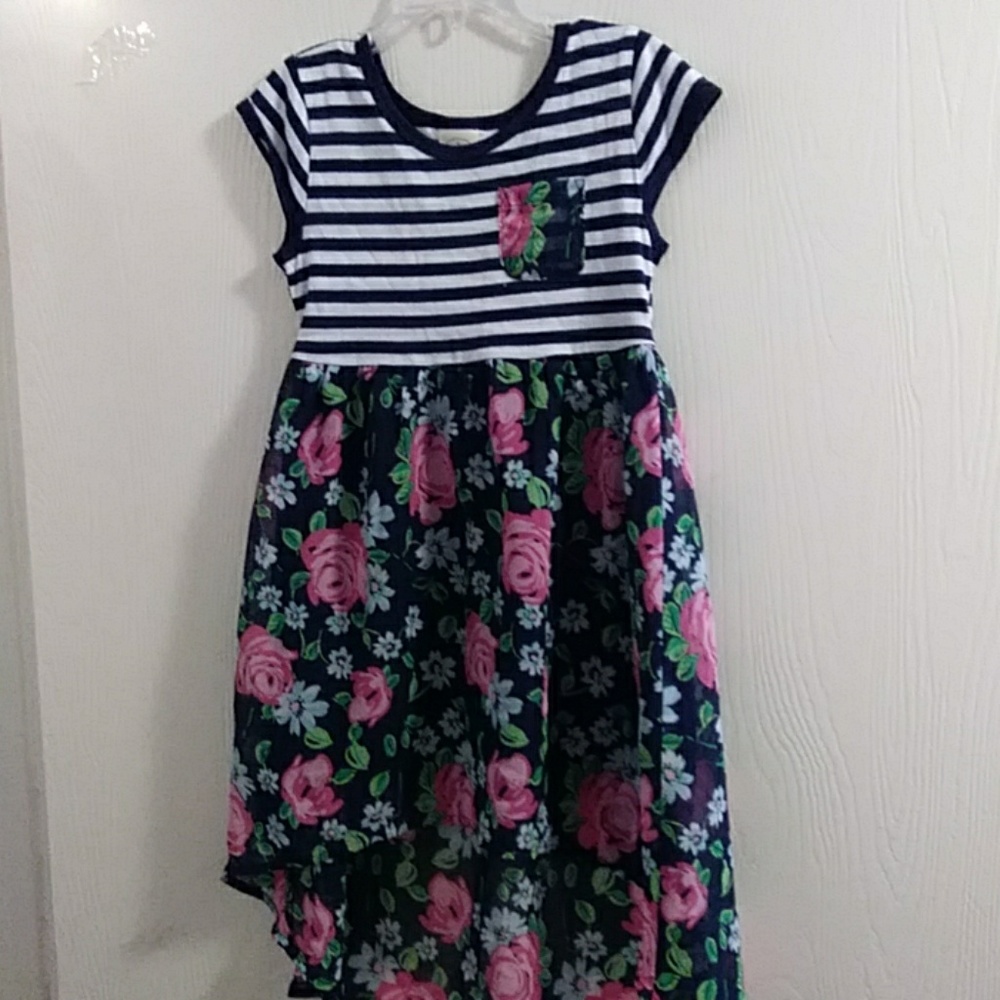 Girls hi-low floral dress